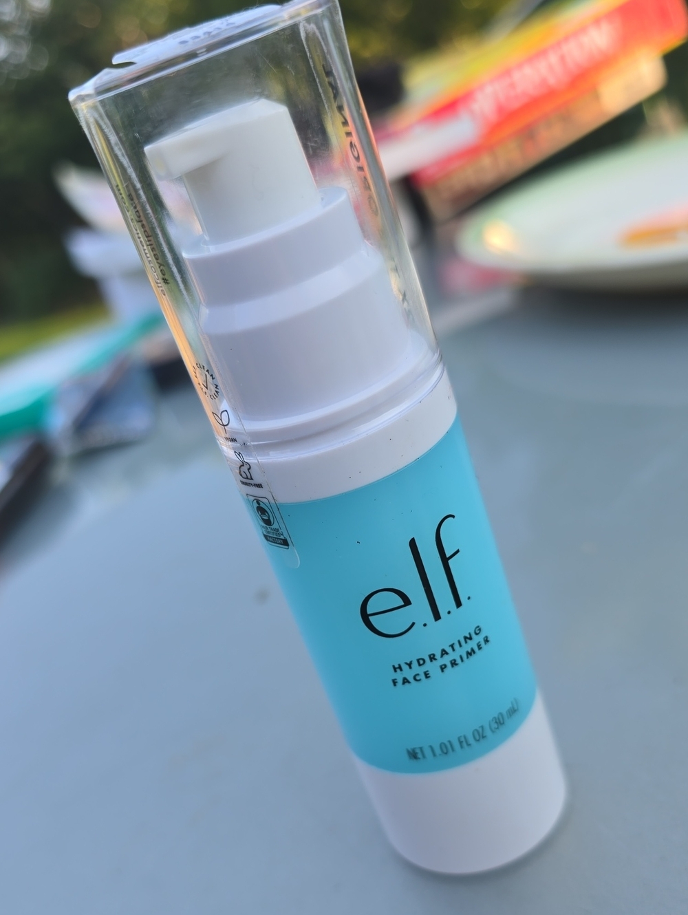 Elf Hydrating Face Primer — Long Lasting Matte Finish Pump  Large Bottle 1.01 Oz